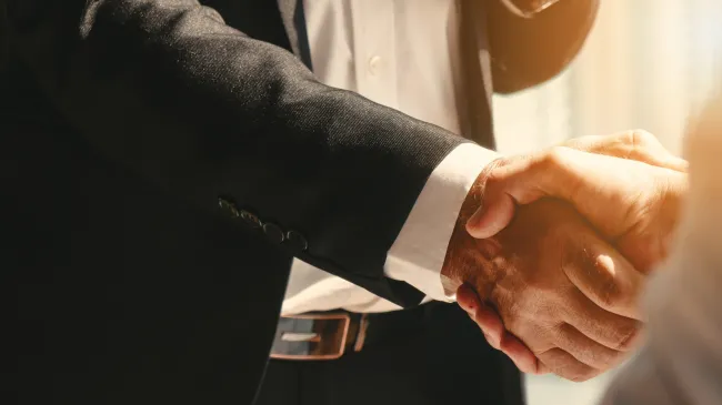 businessmen shaking hands
